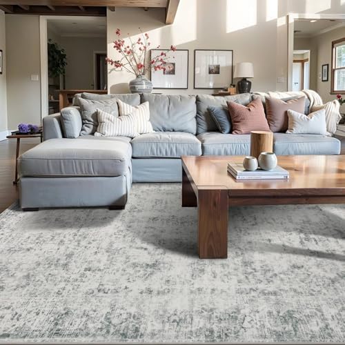 Rugxara Grey Area Rugs 5x7 Washable Rug for Living Room Bedroom - Image 4