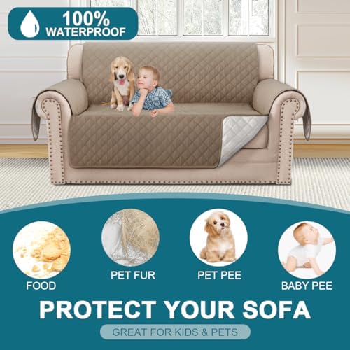Turquoize 100% Waterproof Sofa Covers Couch Cover for Dogs, Loveseat 54" - Image 2