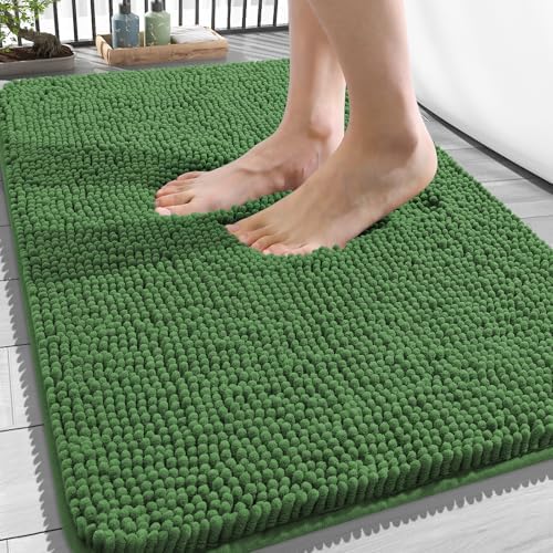 OLANLY Bathroom Rugs 34x21, Extra Soft Absorbent Chenille Bath Rugs by OLANLY