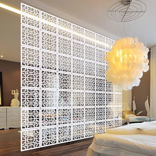 ANMINY Hanging Room Divider Panels, 24 PCS White - Image 2