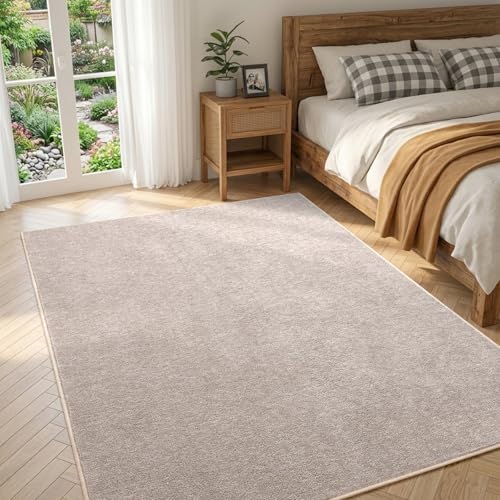 4x6 Oatmeal/White Area Rug Non-Slip Washable Soft for Bedroom Living Room - Image 2