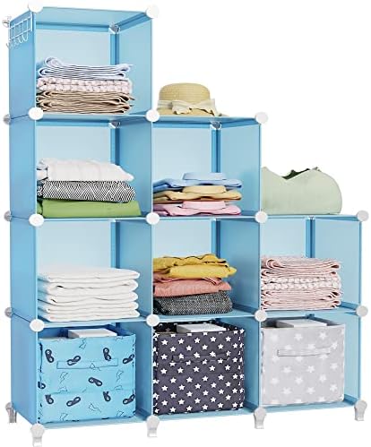HOMIDEC Closet Organizers and Storage, 9 Cube Storage Organizer, Blue by DecorateYourHome