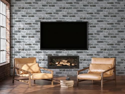 Guvana 17.3"×590" Brick Peel and Stick Wallpaper Grey Brick Contact Paper | Self Adhesive Wallpaper 3D Textured Brick Wallpaper Vintage DIY Removable Wall Paper for Bedroom Living Room Kitchen Decor - Image 4