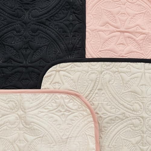 Great Bay Home Reversible Recliner Cover - Washable Slipcover Furniture Protector with Elastic Straps - Perfect for Kids & Pets - Quilted & Stitched Detail (Dusty Rose/Taupe). - Image 6