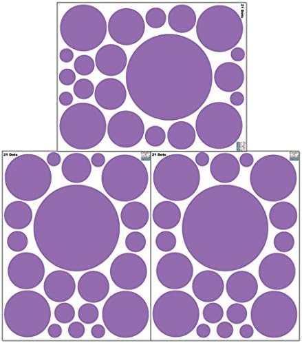 Polka Dot Wall Stickers, Wall Decor Stickers, Wall Dots, Vinyl Circle Room Dot Decals Girls Wall Art Stickers for Bedroom Kids Room Decor (Lavender) - Image 2