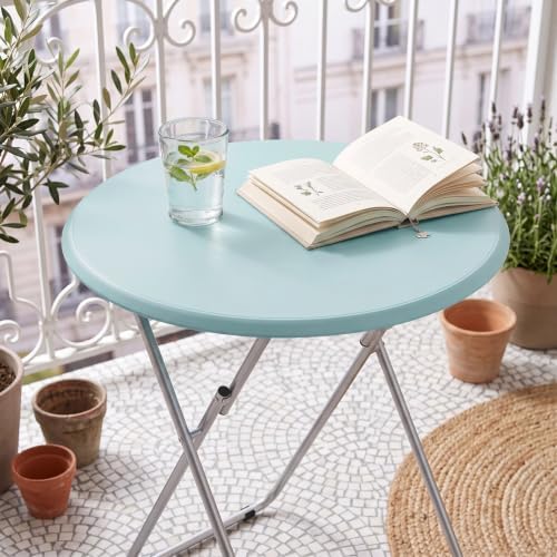 TV Tray Table, Folding TV Trays Set Table on Couch, Round&Green - Image 7