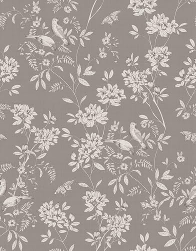 Peel and Stick Wallpaper Roll, Nestled in Nature Design | 17.5 x 216 in roll; Covers 26.25 sq ft; Vinyl peel & stick; No paste needed; Great for walls, shelves & cabinets. by WallWear