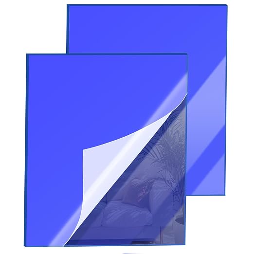 12x16 Inches Blue Mirror Acrylic Sheet – 2 Pcs Reflective Acrylic Panel for DIY Crafts, Home Décor & More (30x40 cm) by SAKRNIC