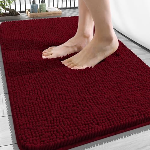 OLANLY Bathroom Rugs 34x21, Extra Soft Absorbent Chenille Bath Rugs by OLANLY