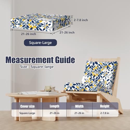 8Pcs Outdoor Cushion Covers, Stretch Patio Furniture Couch Chair Slipcovers - Image 2