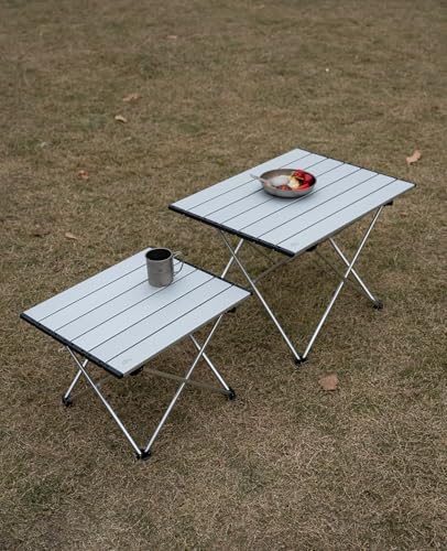 iClimb Ultralight Compact Camping Folding Table (Silver - L) - Image 2