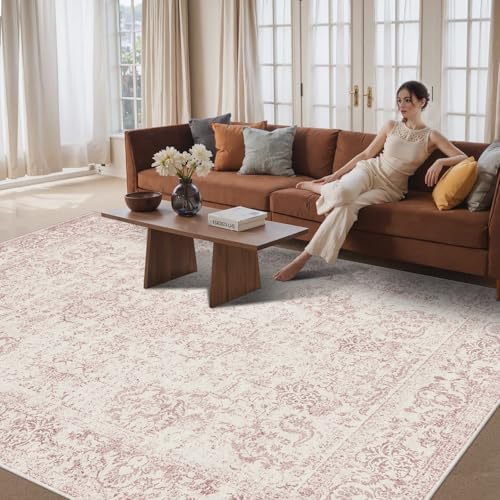 Rugxara Pink 8x10 Area Rugs,Large Rugs for Living Room by Rugxara