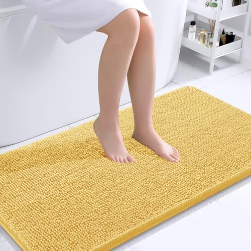 OLANLY Bathroom Runner Rugs 40x24, Extra Soft Absorbent Chenille Bath Rugs by OLANLY