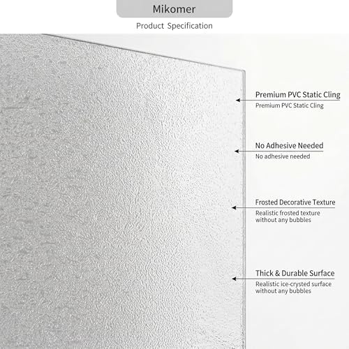 Privacy Window Film,Decorative Glass Door Film,Static Cling Window Tint,No Glue Removable Anti UV for Home and Office Decoration,23.6 inches by 78.7 inches - Image 3