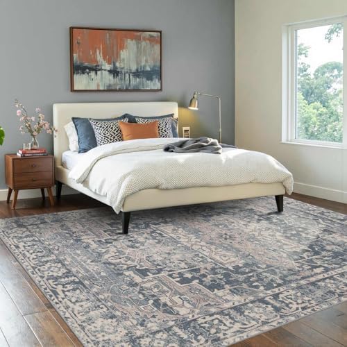 Rugxara Blue 6x9 Area Rugs Washable Rug for Living Room Dining Room Bedroom - Image 3
