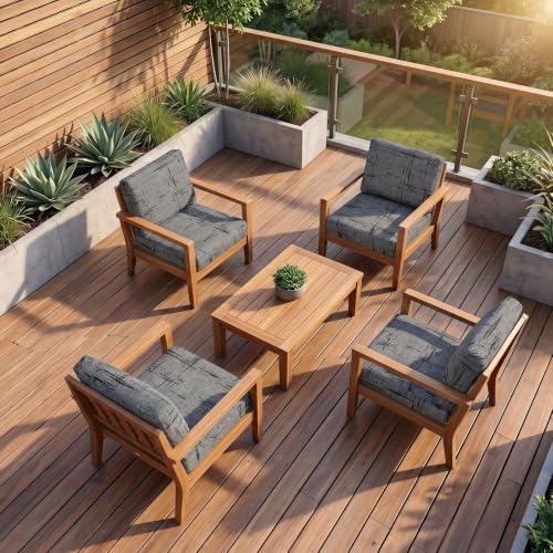 8Pcs Patio Cushion Covers Stretch Outdoor Furniture Protector Slipcovers - Image 6