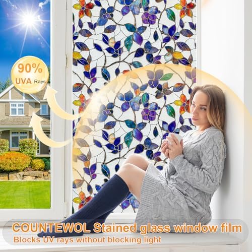Frosted Privacy Window Film Static Cling Decorative Glass Film23.6x78.7in - Image 3
