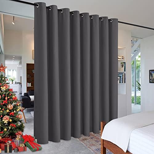 RYB HOME Gray Blackout Room Divider Curtain Large Wall Panel by RYBHOME