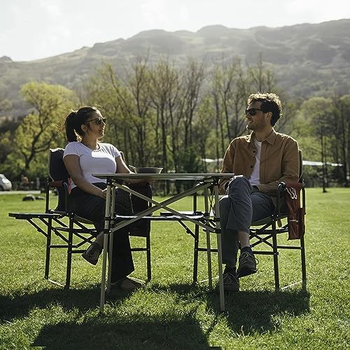 SUNNYFEEL Oversized Camping Chair Portable Directors Chairs with Side Table - Image 5