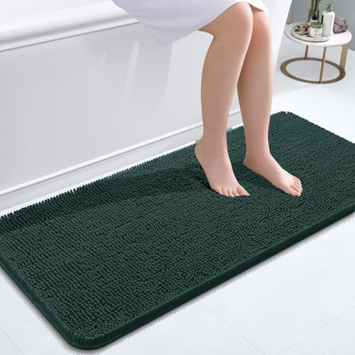 OLANLY Bathroom Runner Rugs 47x20, Extra Soft Absorbent Chenille Bath Rugs by OLANLY
