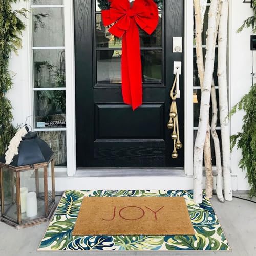 Front Door Mat Outside Entrance - 2x3 Tropical Leaf Entryway Rug - Image 5