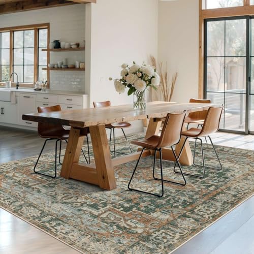 Rugxara Green 6x9 Area Rugs Washable Rug for Living Room Dining Bedroom - Image 4