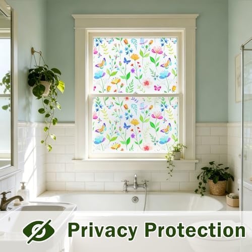 Frosted Glass Window Film, Decorative Sun Heat Blocking,Anti UV Save Energy - Image 2