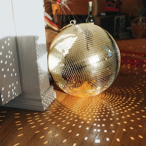 Art3dwallpanels Self-Adhesive Glass Mirror Mosaic Tiles, Disco Ball Gold - Image 4