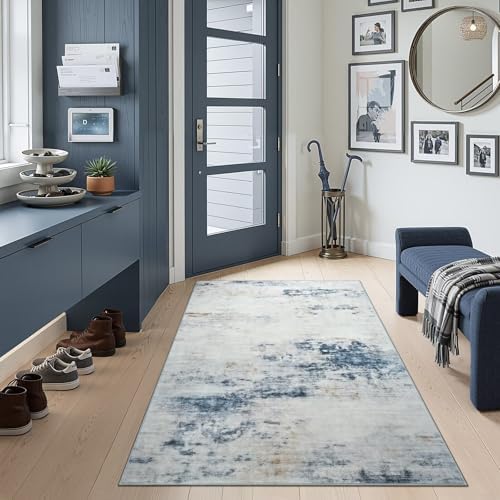 Toneed 3x5 Washable Non Slip Abstract Area Rugs for Bedroom Living Room - Image 4