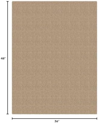 KOZYFLY Washable 3x4 Woven Entry Area Rug, Braided Throw Rugs for Entryway, Non Slip Door Mat Indoor Outdoor Entrance, Front Porch Foyer Carpet for Kitchen, mudroom, Bathroom, Orange Beige/Tan/Brown - Image 2