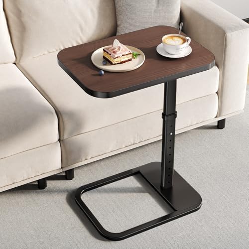 Adjustable Height TV Tray Table for Couch, Flip-Top Design by Unknown