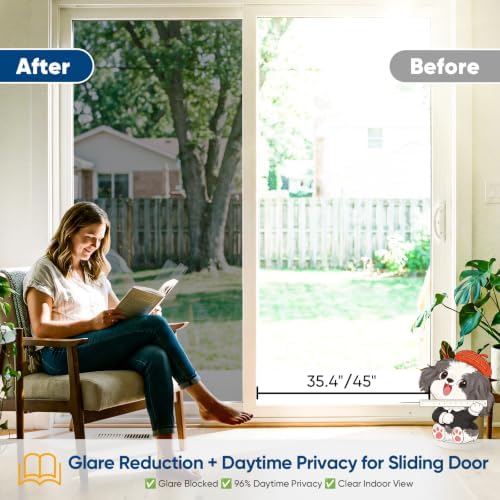 SUNBABY Window Privacy Film, One Way Mirror & Heat Blocking, 17.5"x118.1" - Image 4