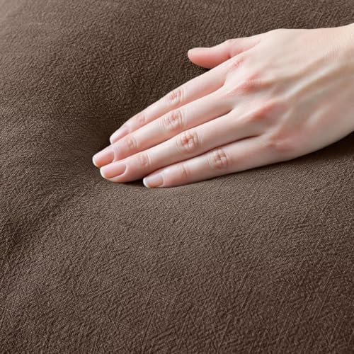 MIULEE Boho Linen Fringe Decorative Fall Pillow Covers Reddish Brown 12x20 - Image 2