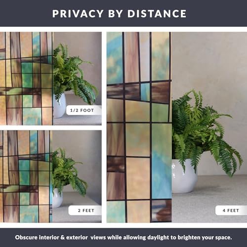 City Lights Window Privacy Film by Artscape - Decorative Stained Glass Design, Static Cling, Blocks Views, Not Light, Fade Resistant, Easy DIY Installation, Made in USA - 24 x 36 Inch - Image 4