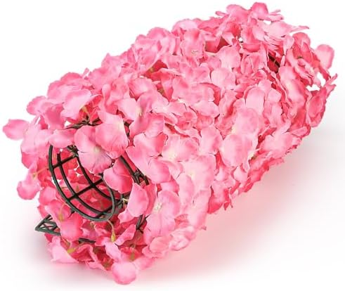 Noamus 4 Pack 24"x16" Flower Wall Panel Set, Artificial Flower Backdrop, 3D Silk Pink Hydrangea Floral, Wall Decorative Faux Flower for Photo Centerpieces, Home Party Wedding Decoration - Image 5
