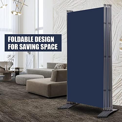 6 Panel Folding Room Divider, Sturdy Frame Freestanding Wall Divider - Image 3