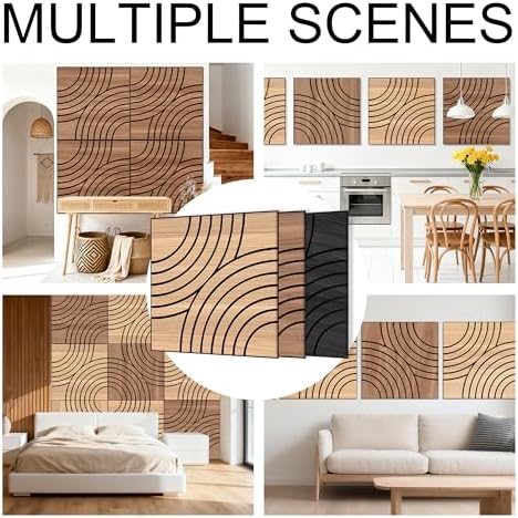 WoveN SounD Acoustic Wall Panels, Teak, 8 Pack, 23.6x23.6 in - Image 6