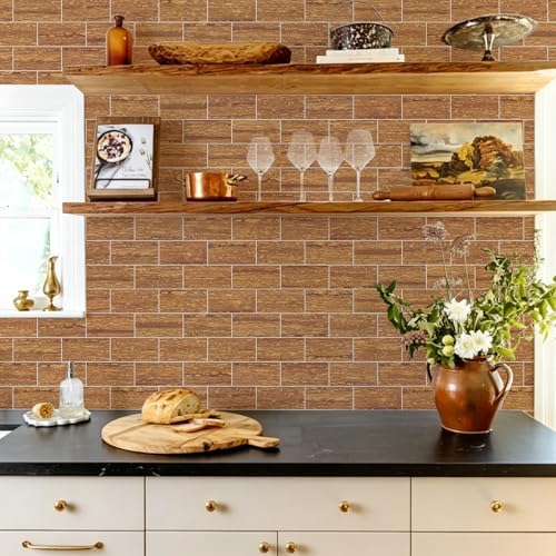Vamos Tile 100 Pieces Peel and Stick Backsplash Tile, 3" x 6" Subway Tile - Image 3