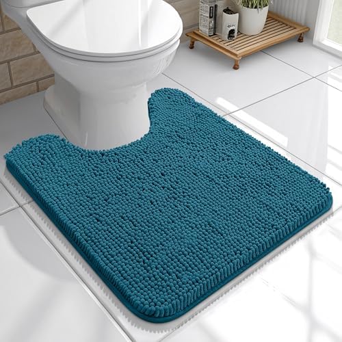 OLANLY Toilet Rugs U-Shaped 20x20, Soft Absorbent Chenille Contour Rugs by OLANLY