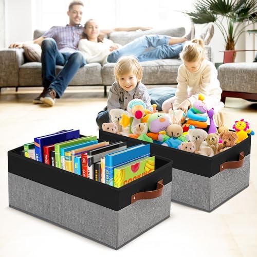 3 Pack Large Capacity Storage Bins Closet Organizer for Shelves - Image 5