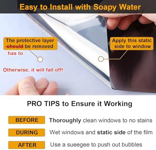 Window Privacy Film One Way Window Tint for Home & Office, 35.4" * 78.7 " - Image 7