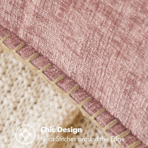 MIULEE Decorative Couch Throw Pillow Covers 20x20 Inch Blush Pink 2 Pack - Image 2