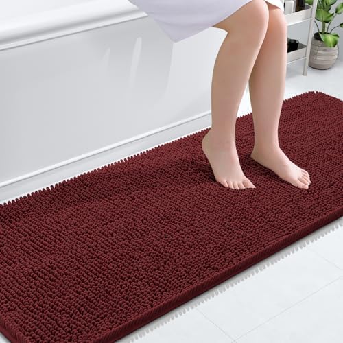 OLANLY Bathroom Runner Rugs 70x24, Extra Soft Absorbent Chenille Bath Rugs by OLANLY