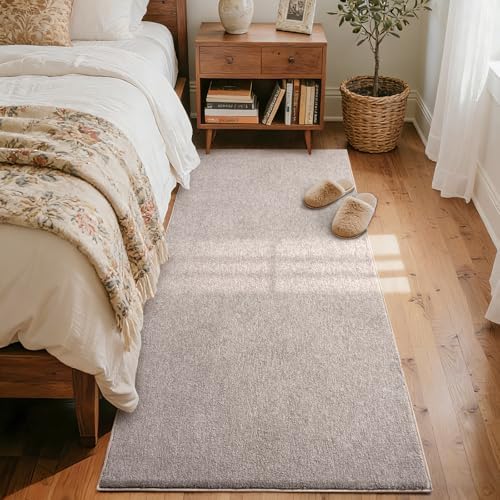 2x8 Oatmeal/White Runner Rug Non-Slip Washable for Hallway Kitchen Bedroom - Image 2