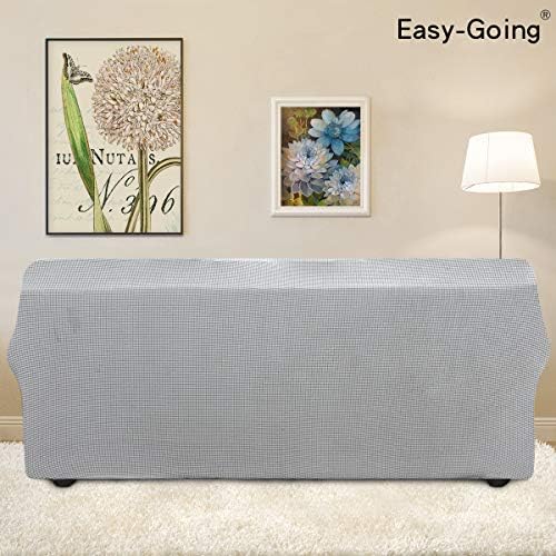 Easy-Going Stretch Couch Covers for Sofa Washable Large Silver Gray - Image 4