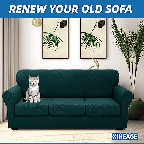 XINEAGE 4-Piece Stretch Sofa Cover, Washable Couch Covers for Dog - Image 4