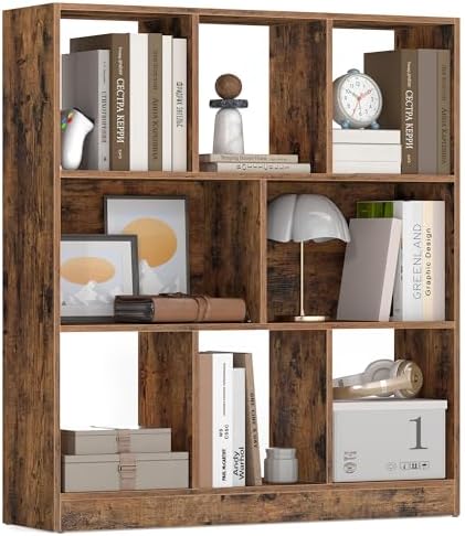 VASAGLE Bookshelf, 8 Cubes Storage Organizer, 35.4 x 9.5 x 39.4 Inches by Unknown
