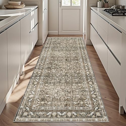 OPPODREAM Vintage Brown Area Rugs 3x6, Washable Rug for Living Room by OPPODREAM