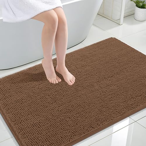 OLANLY Large Bathroom Rugs 47x32, Extra Soft Absorbent Chenille Bath Rugs by OLANLY