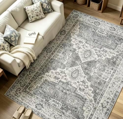 5x8 Area Rugs, Washable Non-Slip Low Pile Rugs for Living Room - Image 3